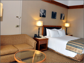 Réfection complète de la chambre : Moquette, rideaux, tête de lite, sanitaires,...